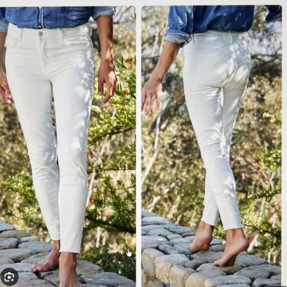 Frank & Eileen Sligo Skinny Jeans White Raw Hem Size 32 - Picture 16 of 16